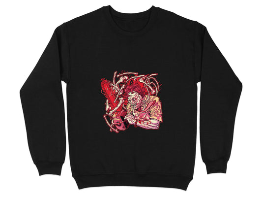 Unique Black Sweater with Creative Artwork product