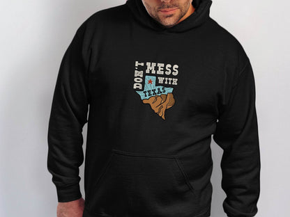 Iconic Don't Mess with Texas Graphic Hoodie - Design & Vybe