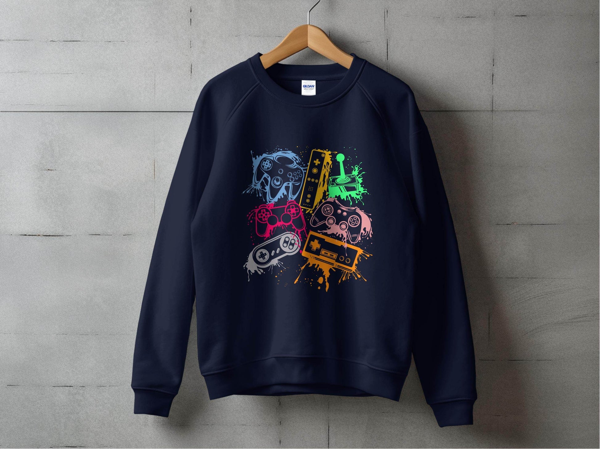 Gaming Console Joypad Colorful Style Design Artwork Sweater - Design & Vybe
