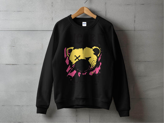 Teddy Bear Graffiti Design Street Rules Sweater - Design & Vybe