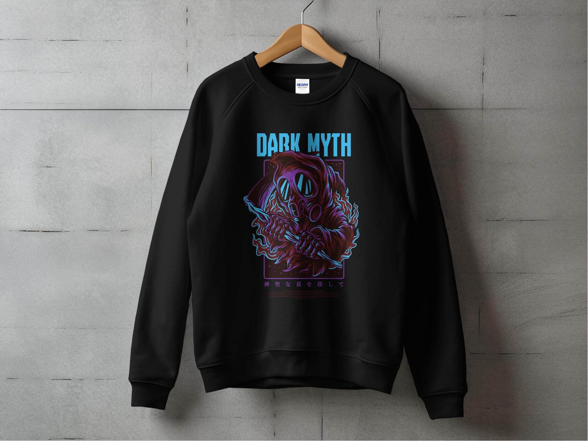 Dark Myth Grim Reaper Masked Artwork Design Sweater - Design & Vybe