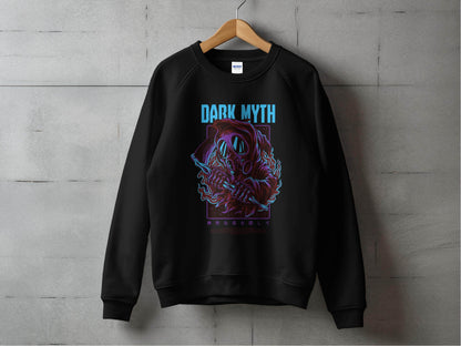 Dark Myth Grim Reaper Masked Artwork Design Sweater - Design & Vybe