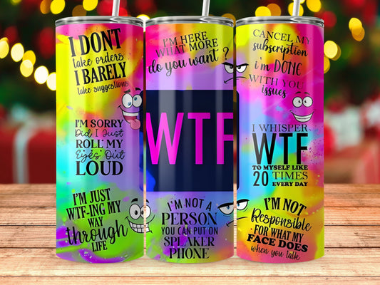 Colorful Funny Quote Design Stainless Steel Tumbler product
