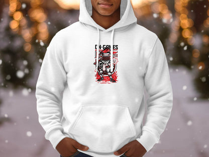 On Games Vr Gaming Schoolart Skull Graphic Design Hoodie - Design & Vybe