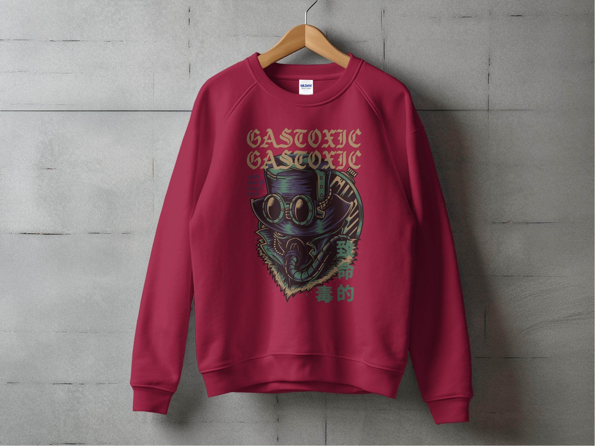 Gastoxic Sick World Masked Character Graphic Design Sweater - Design & Vybe
