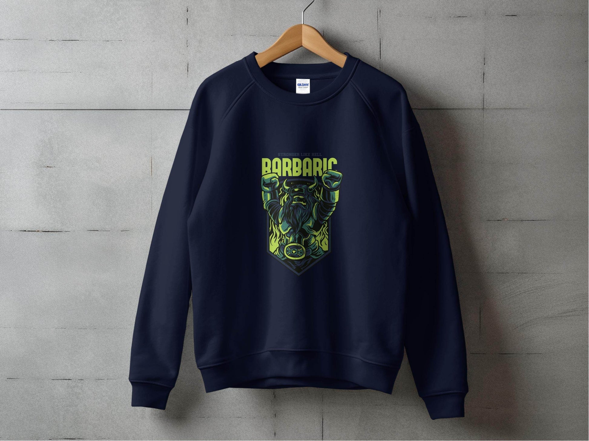 Stronger Like Hell Barbaric Warrior Graphic Sweater - Design & Vybe
