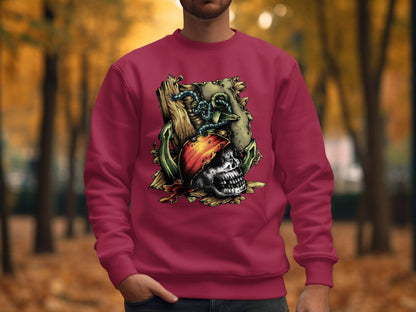 Pirate Skull with Vibrant Bandana and Anchors Sweater - Design & Vybe
