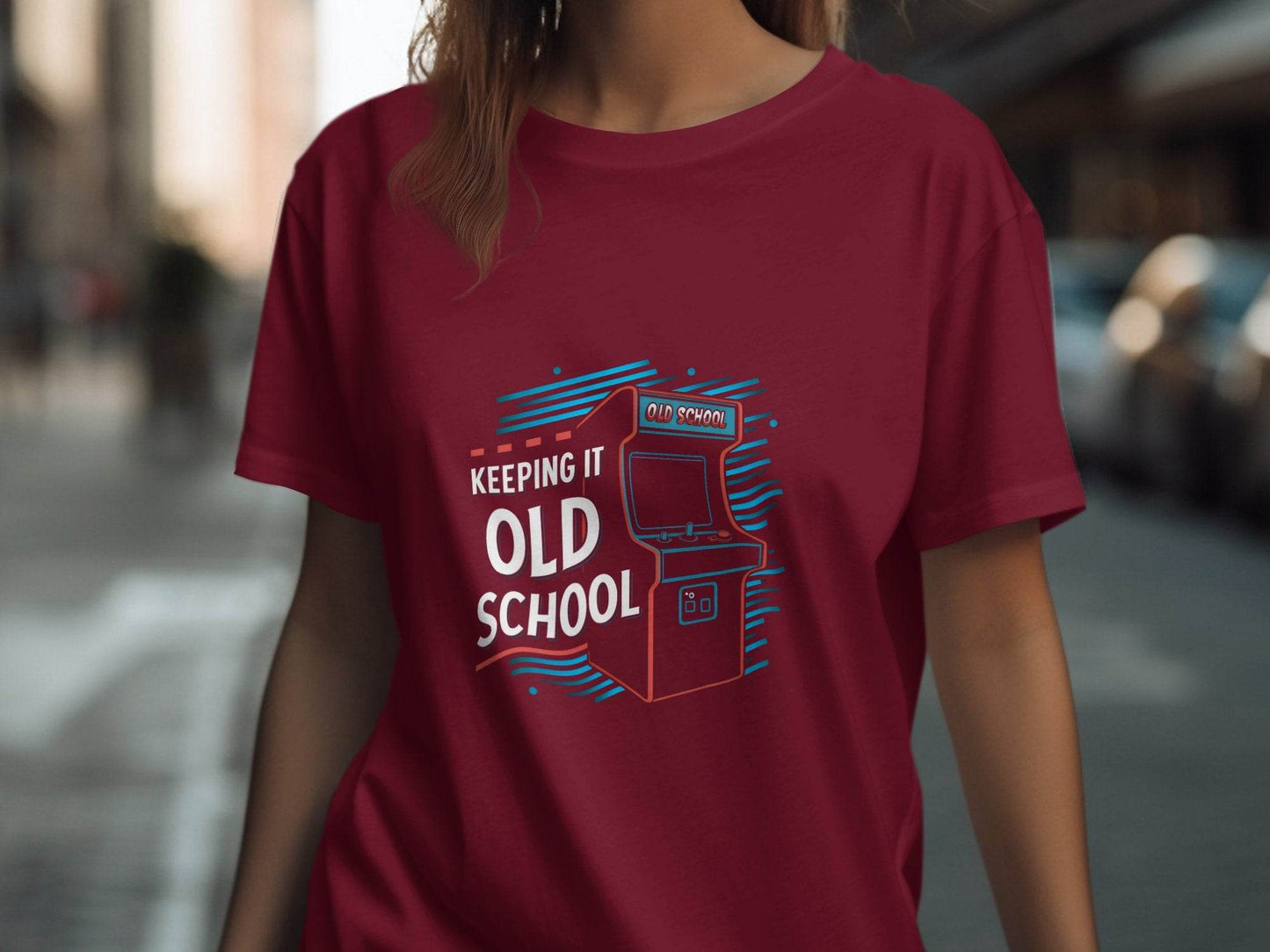 Keeping It Old School Vintage Arcade Game Machine T-Shirt - Design & Vybe