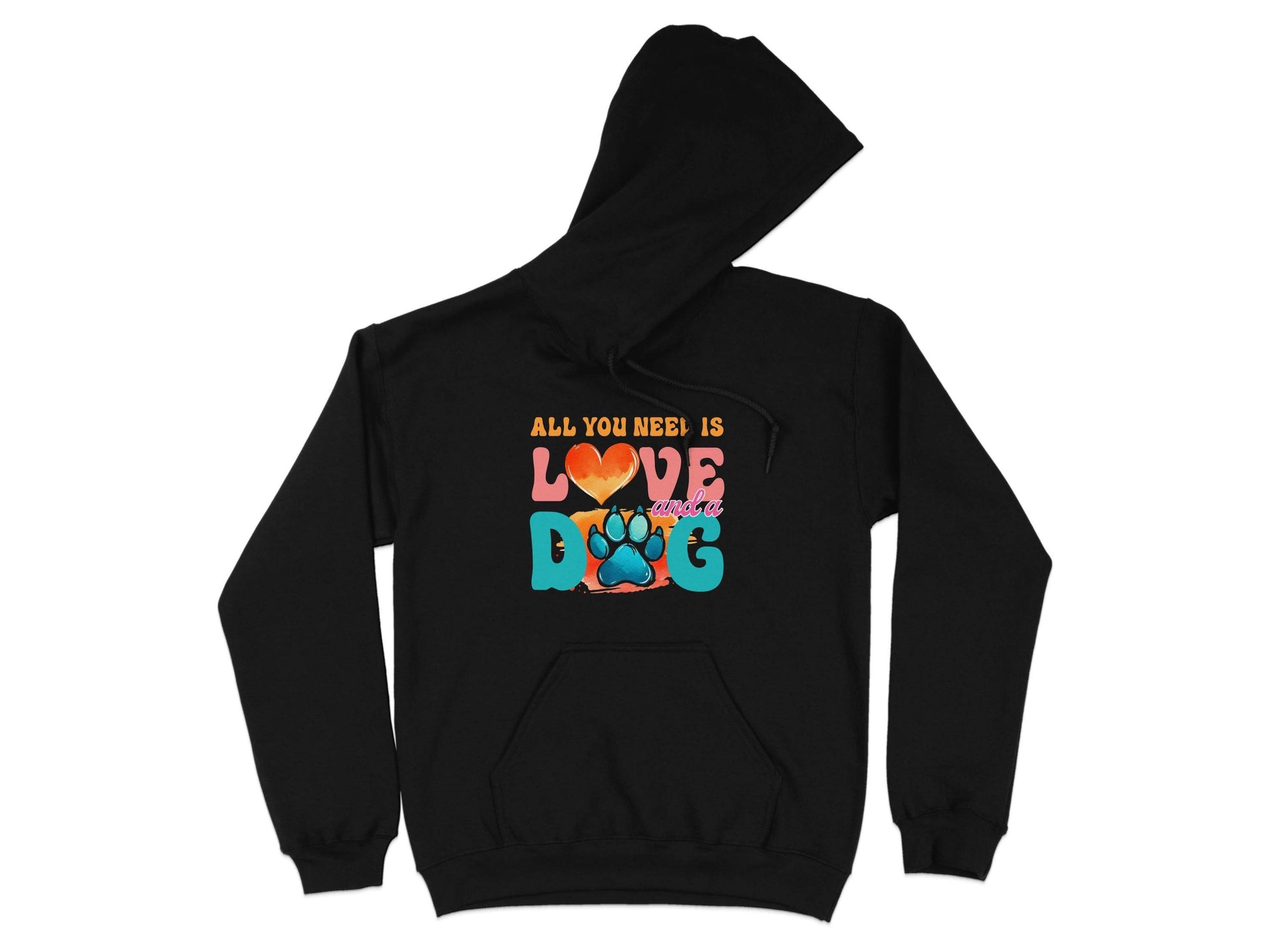 All You Need Is Love And A Dog Colorful Design Hoodie - Design & Vybe