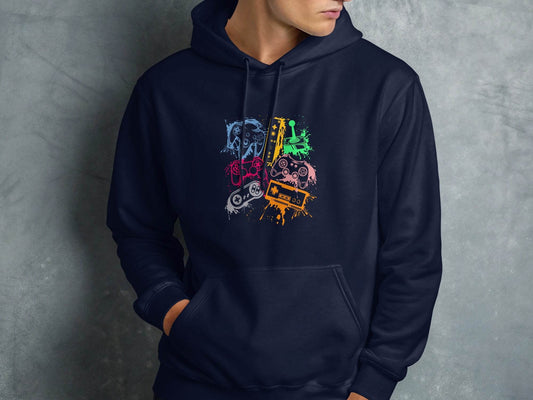 Gaming Console Joypad Colorful Style Design Artwork Hoodie - Design & Vybe