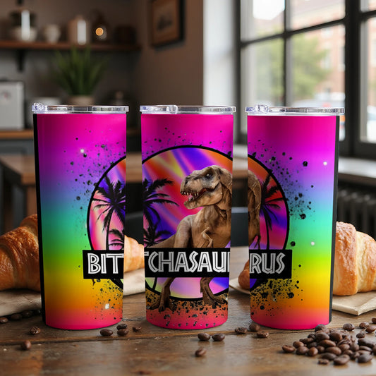 Bitrchasaurus Colorful Dinosaur Tumbler product