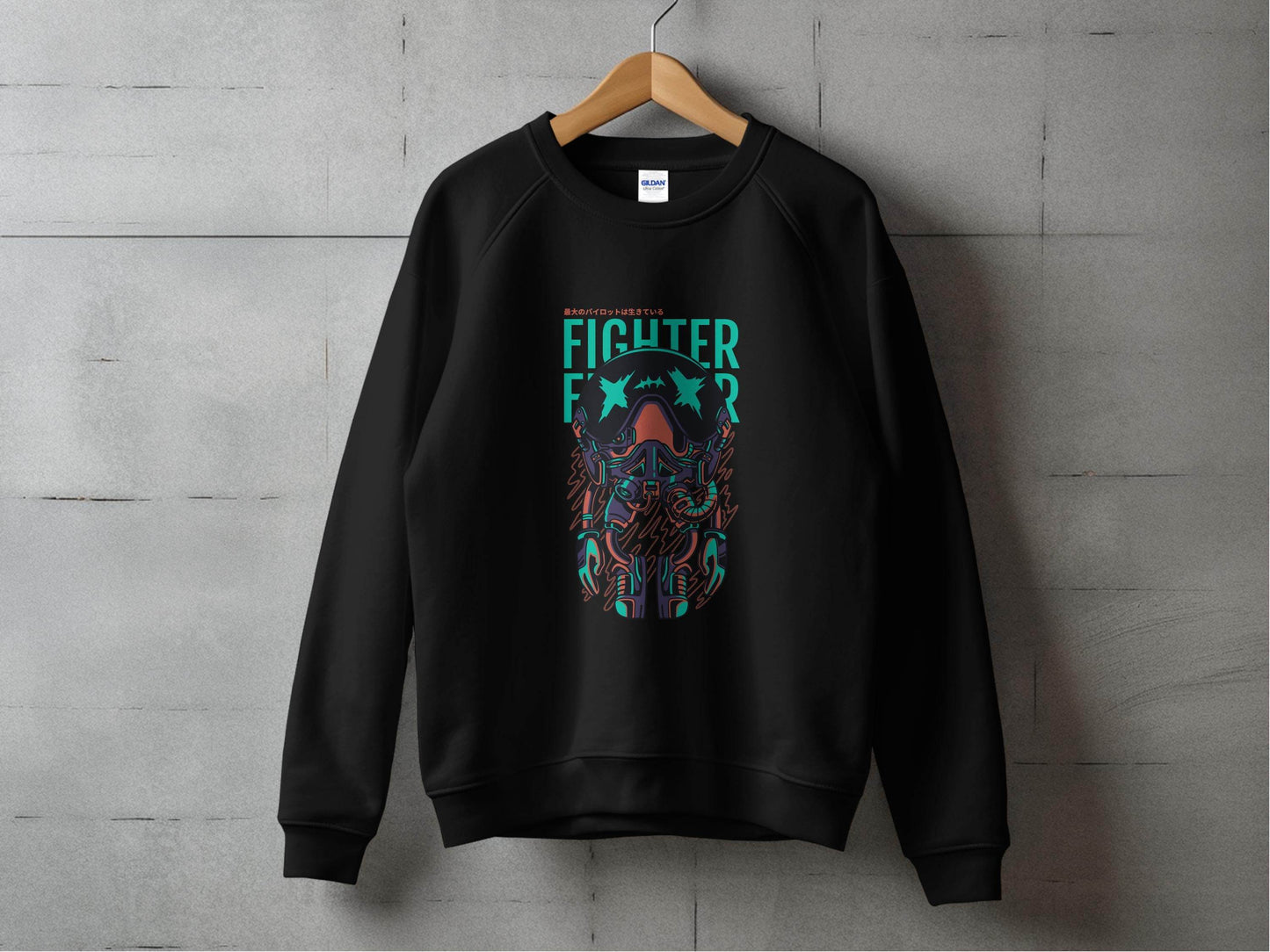 Retro Fighter Pilot Graphic SciFi Illustration Hoodie - Design & Vybe