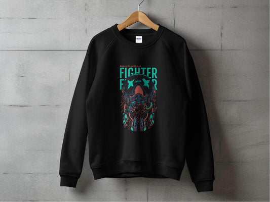 Retro Fighter Pilot Graphic SciFi Illustration Hoodie - Design & Vybe