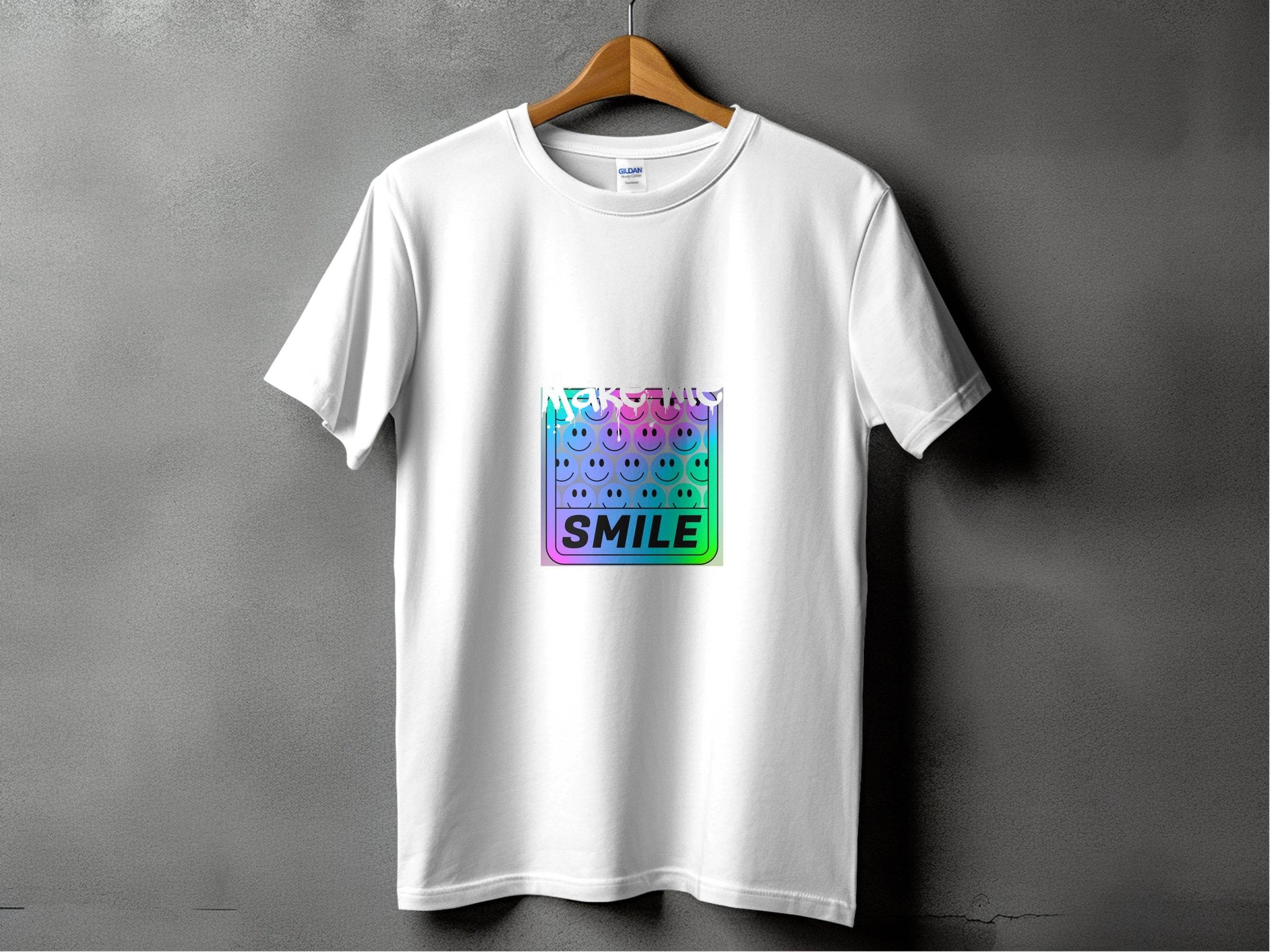 Make Me Smile Rainbow Gradient Design Graphic T-Shirt - Design & Vybe