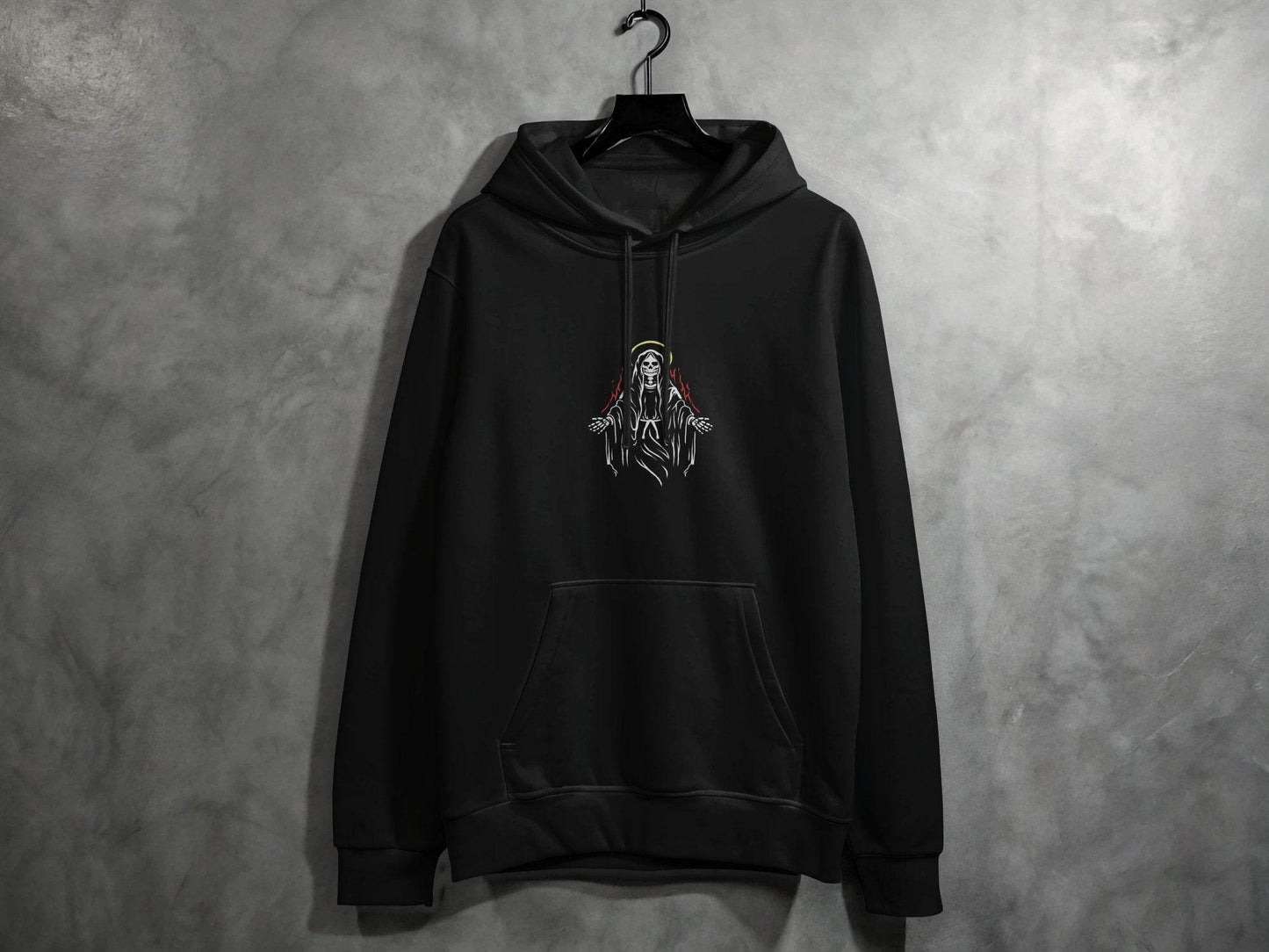 Death Halo Black Design Death in Flames Graphic Hoodie - Design & Vybe