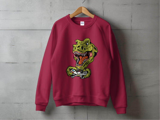 Dinosaur Gaming Graphic Design Sweater - Design & Vybe