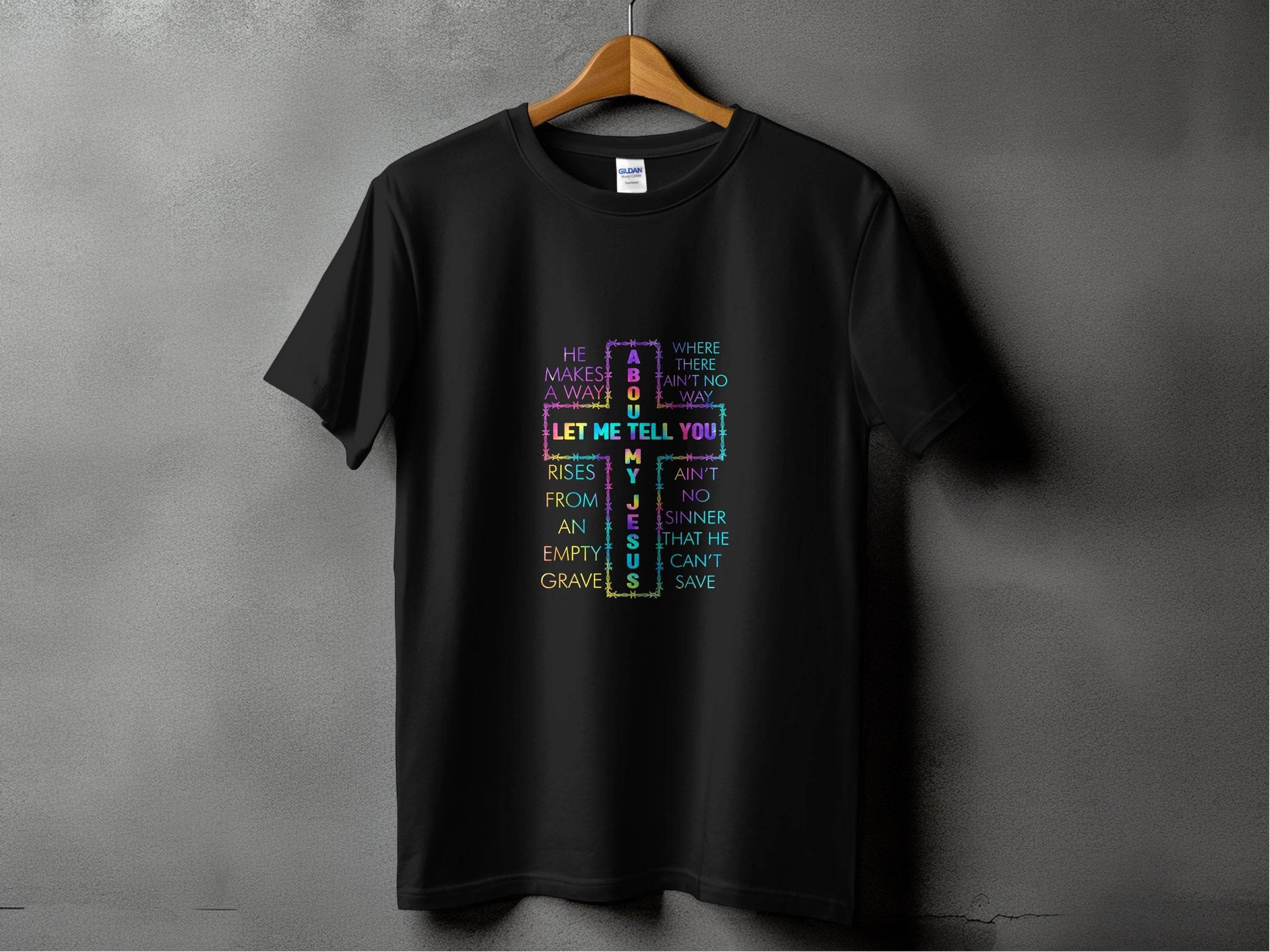 Let Me Tell You About About My Jesus Colorful Graphic T-Shirt - Design & Vybe