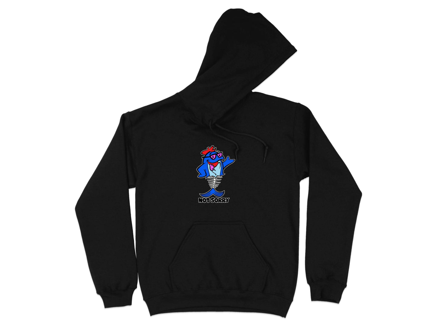 Funny Not Sorry Fish Style Skeleton With Sunglasses Hoodie - Design & Vybe