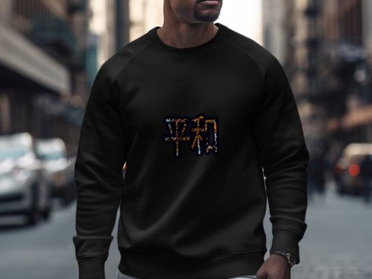 Peace Symbol Graphic Black Sweatshirt product type