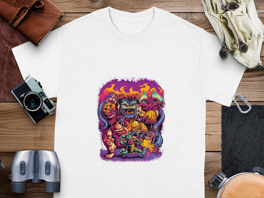 Colorful Monsters Graphic Print T-shirt product