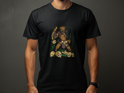 Fierce Warrior with Skull Artwork T-shirt product