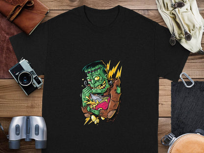 Mad Frankenstein Mixing Potion Funny Halloween T-Shirt - Design & Vybe