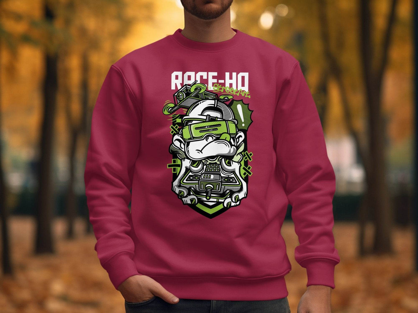 Street Art Monkey with Console Graphics Cool Sweater - Design & Vybe