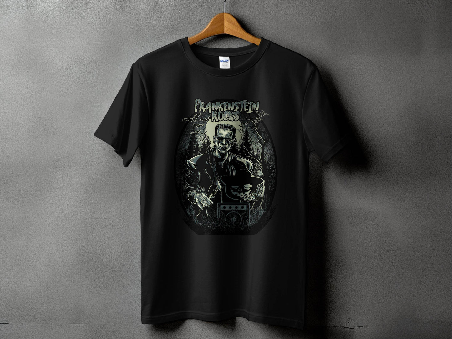 Vintage Frankenstein Rocks Graphic Design T-Shirt - Design & Vybe