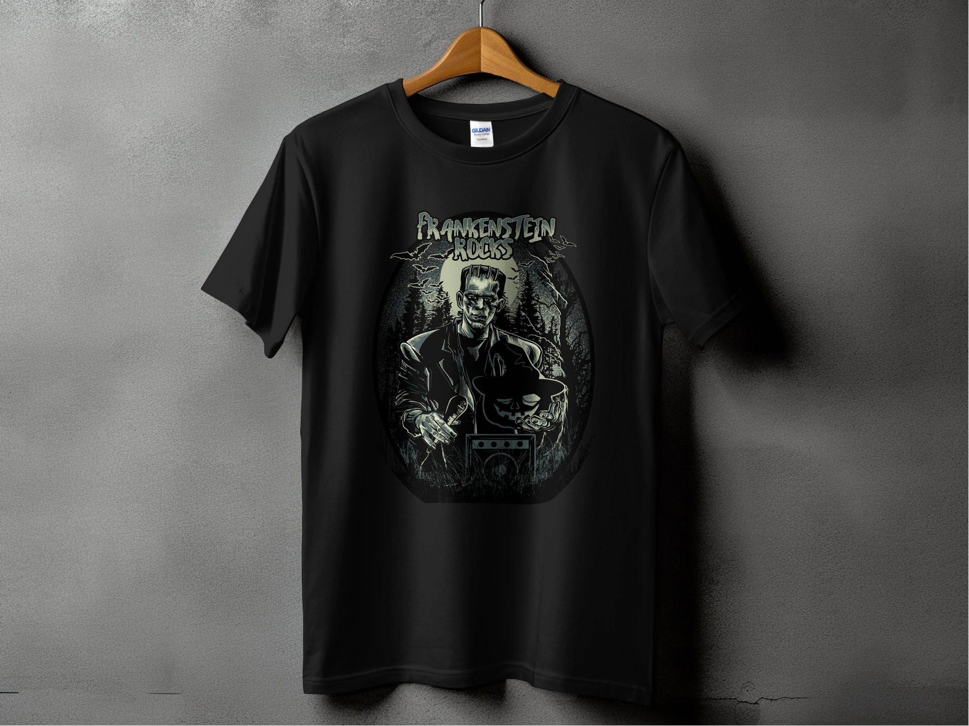 Vintage Frankenstein Rocks Graphic Design T-Shirt - Design & Vybe