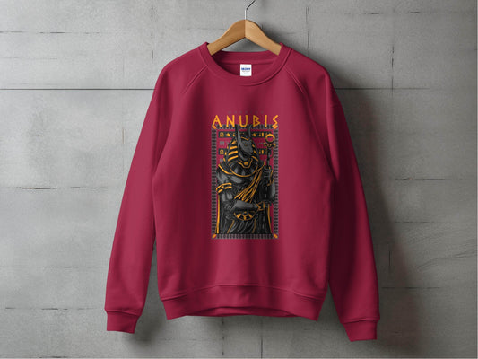 Anubis Warrior with Hieroglyphs Illustration Graphic Sweater - Design & Vybe