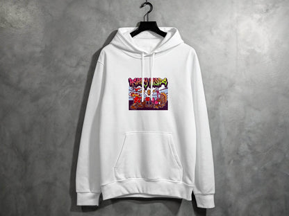 Funny Santa vs Turkey Boxing Ring Graphic Hoodie - Design & Vybe