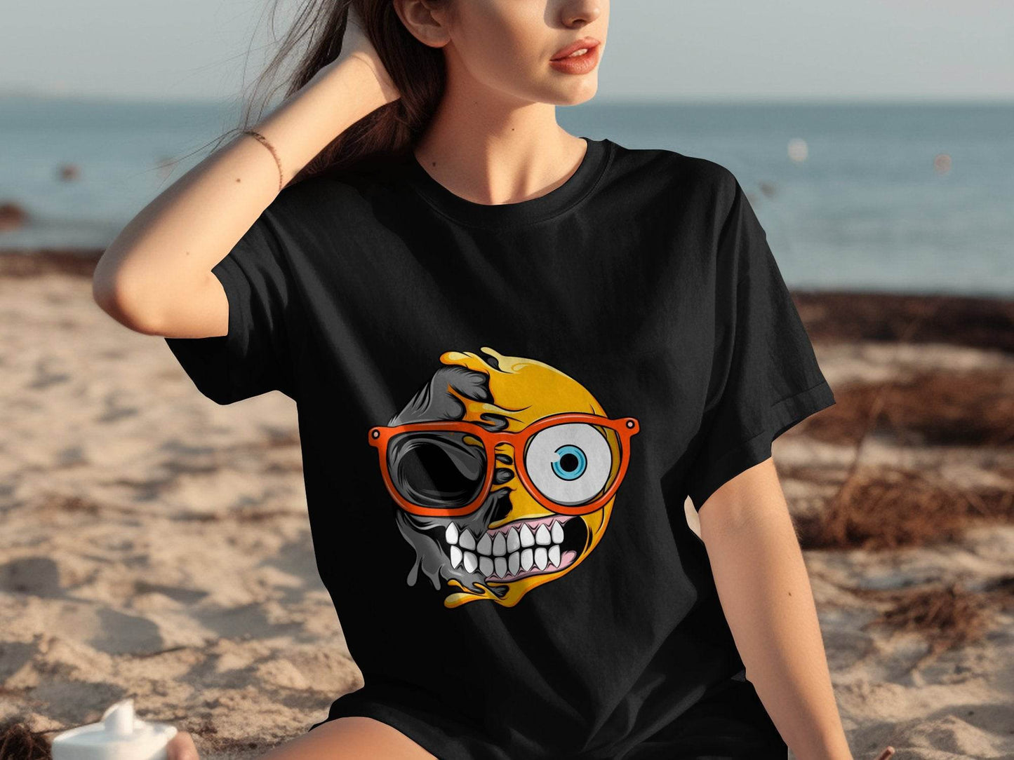 Quirky Twist Smiley Design Graphic T-Shirt - Design & Vybe