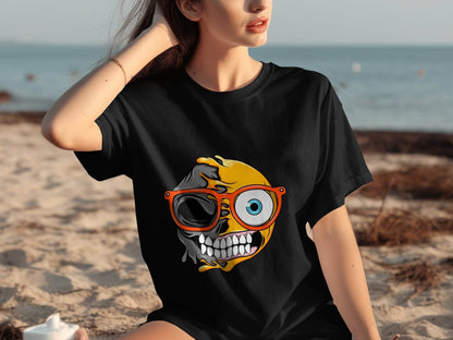 Quirky Twist Smiley Design Graphic T-Shirt - Design & Vybe