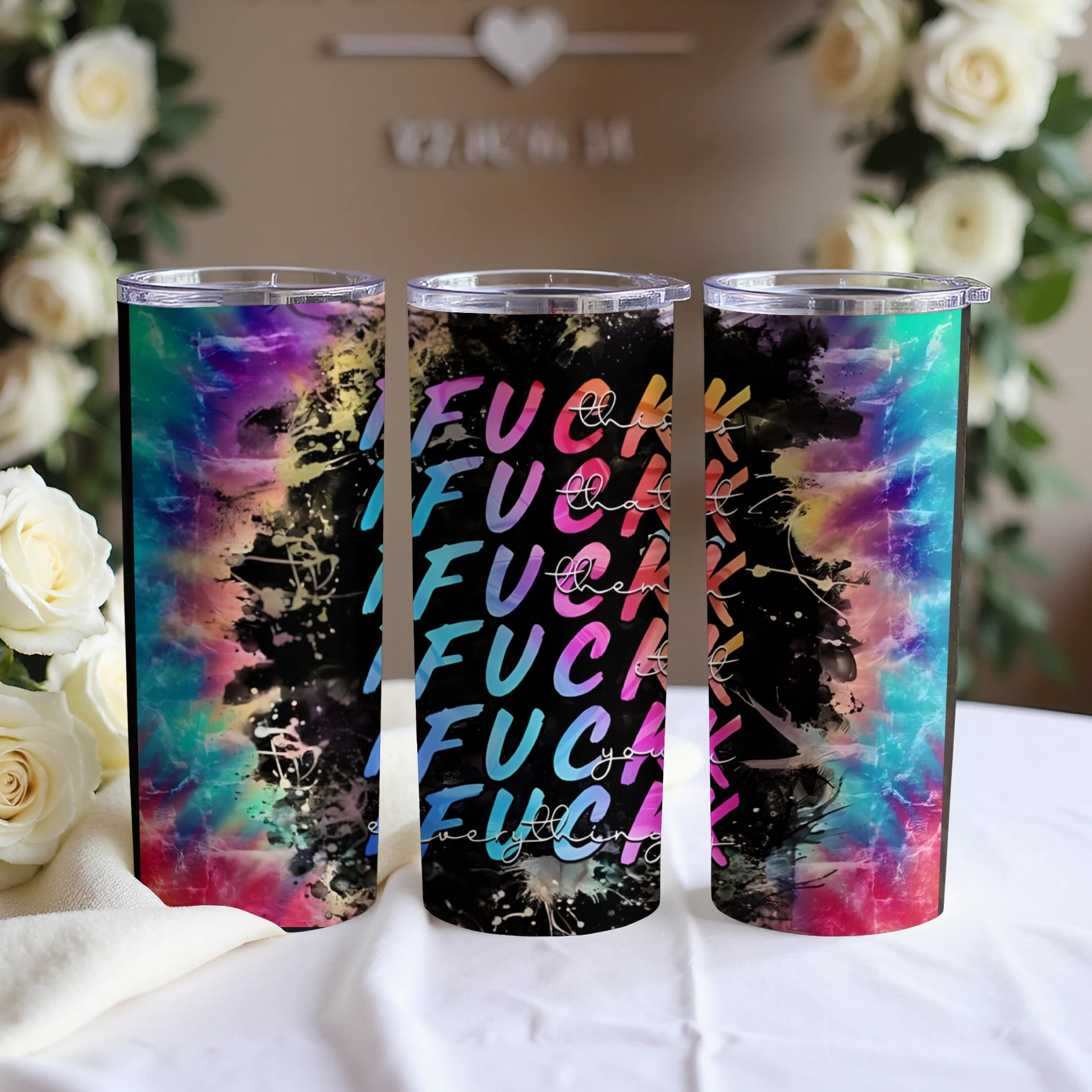 Colorful Expressive Design Tumbler Cup product