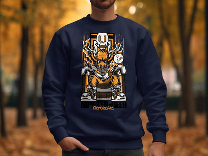 Hipster Deer Street Art Graphic Design For Casual Sweater - Design & Vybe