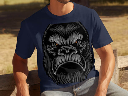 Fierce Beast Design Angry Gorilla Face T-Shirt - Design & Vybe