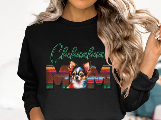Chihuahua Mom Dog Colorful Letters Design Sweater - Design & Vybe