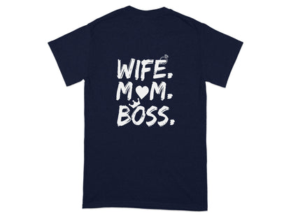 Wife Mom Boss Superwoman Design For Queens T-Shirt - Design & Vybe
