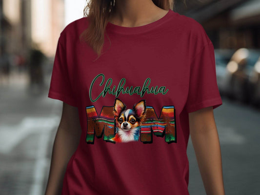 Chihuahua Mom Dog Colorful Letters Design T-Shirt - Design & Vybe
