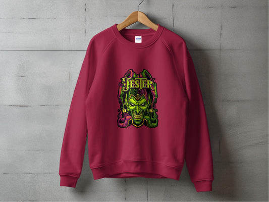 Spine-Chilling Jester Face Graphic Crewneck product type