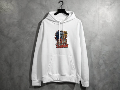 Deadman Portrait with Native American Headdress Hoodie - Design & Vybe