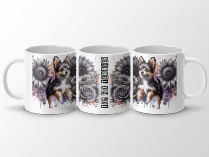Toy Fox Terrier Floral Art Design Coffee Mug product