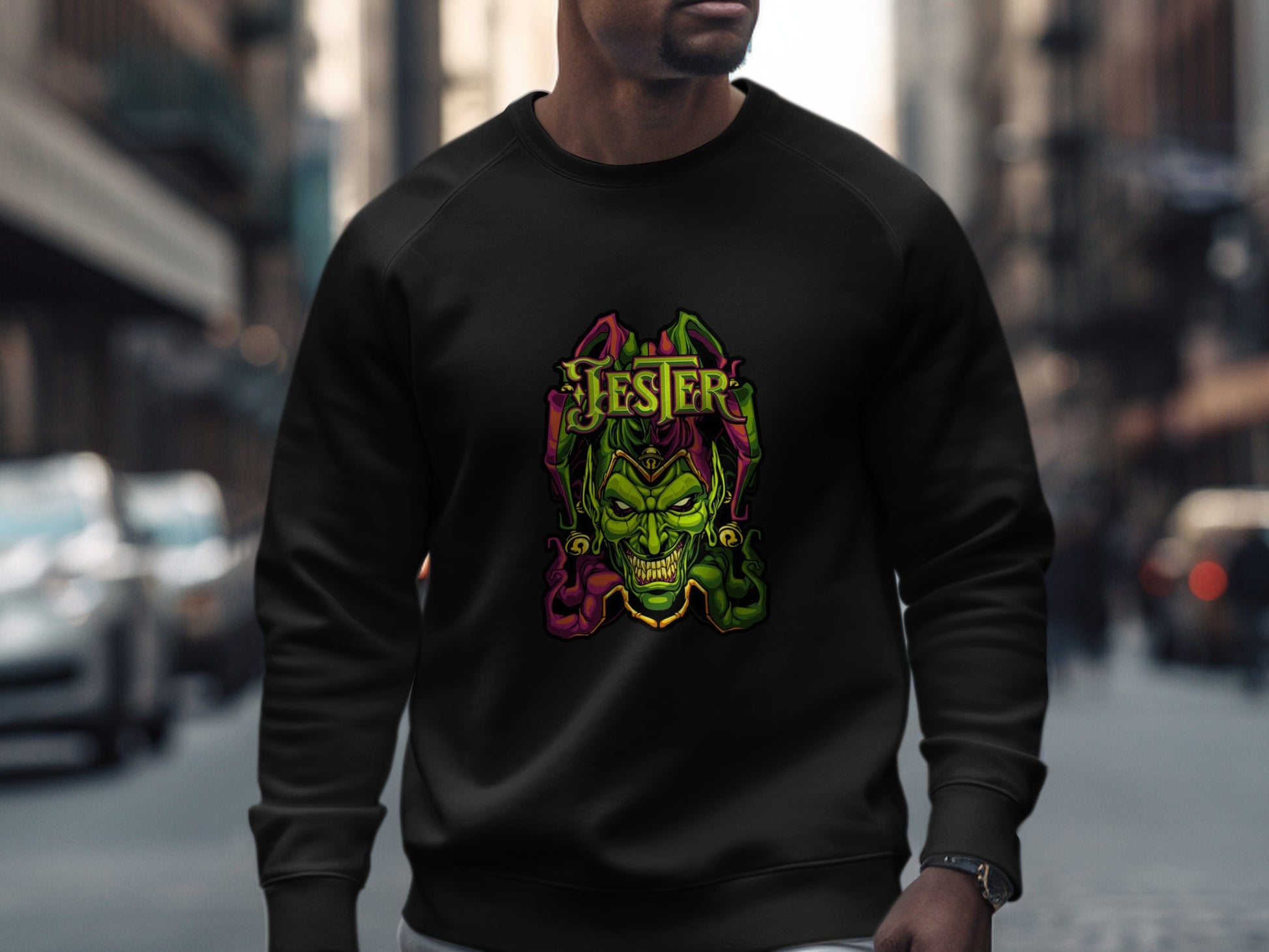 Jester Illustrated Graphic Design Sweatshirt product type