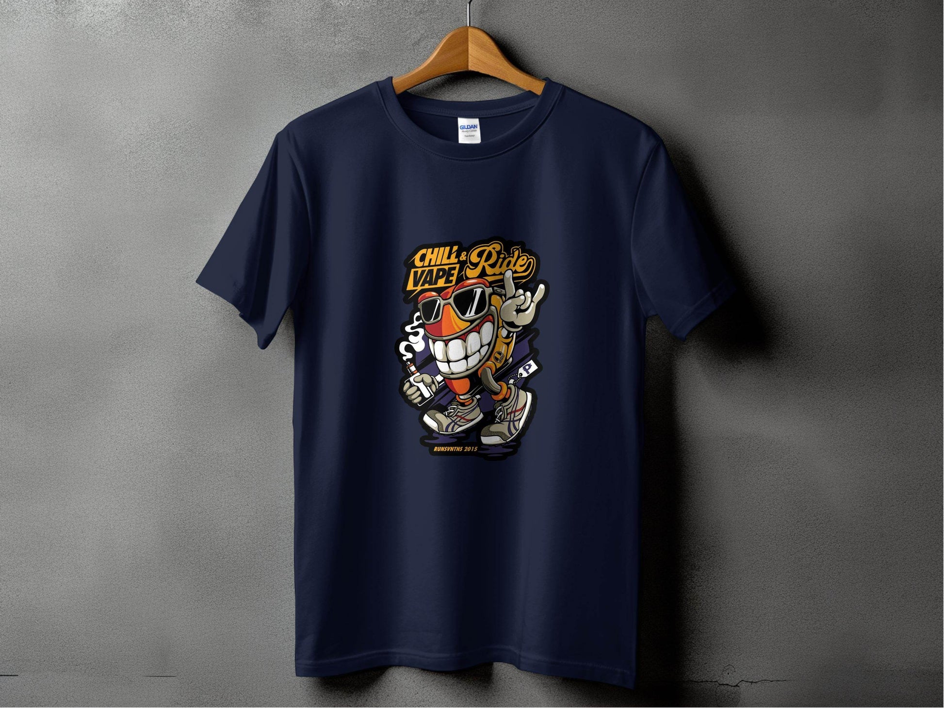 Chill and Vape Ride Fun Cartoon Style T-Shirt - Design & Vybe