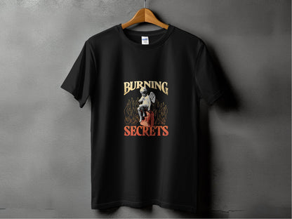 Burning Secrets Angel Graphic Novelty Design Cool T-Shirt - Design & Vybe