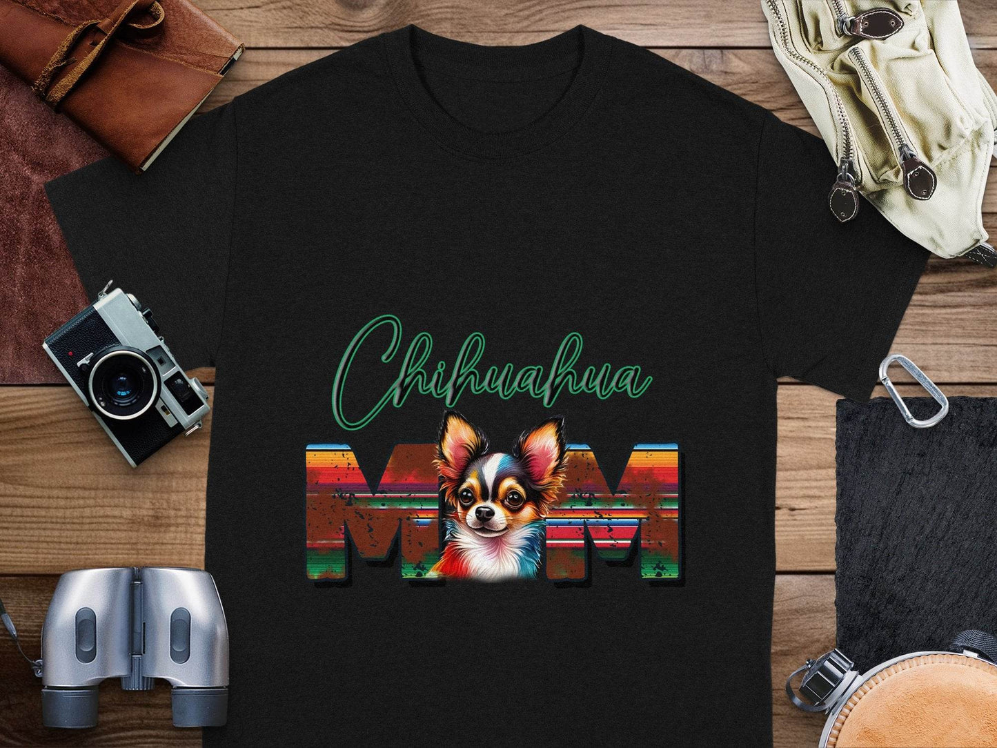 Chihuahua Mom Dog Colorful Letters Design T-Shirt - Design & Vybe