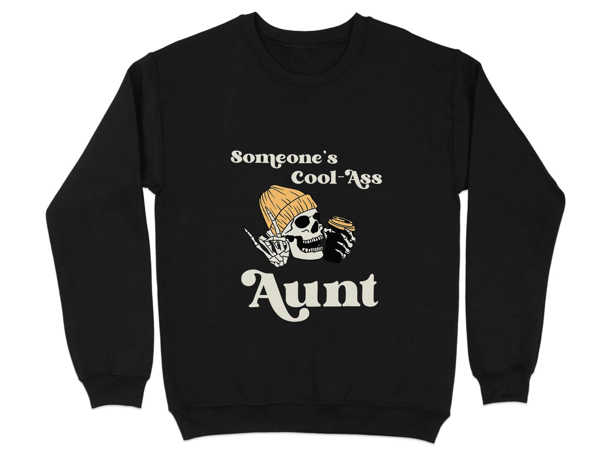 Someone's Cool-Ass Aunt Skeleton Coffee Lover Sweater - Design & Vybe