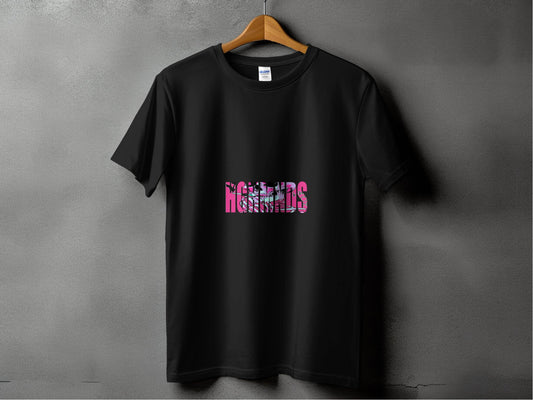 Pink Hounds Graphic Skeleton Print T-Shirt - Design & Vybe