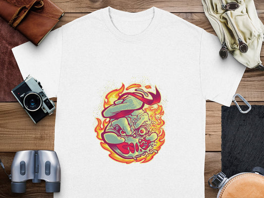 Fire Breathing Skateboarder Graphic Tee product