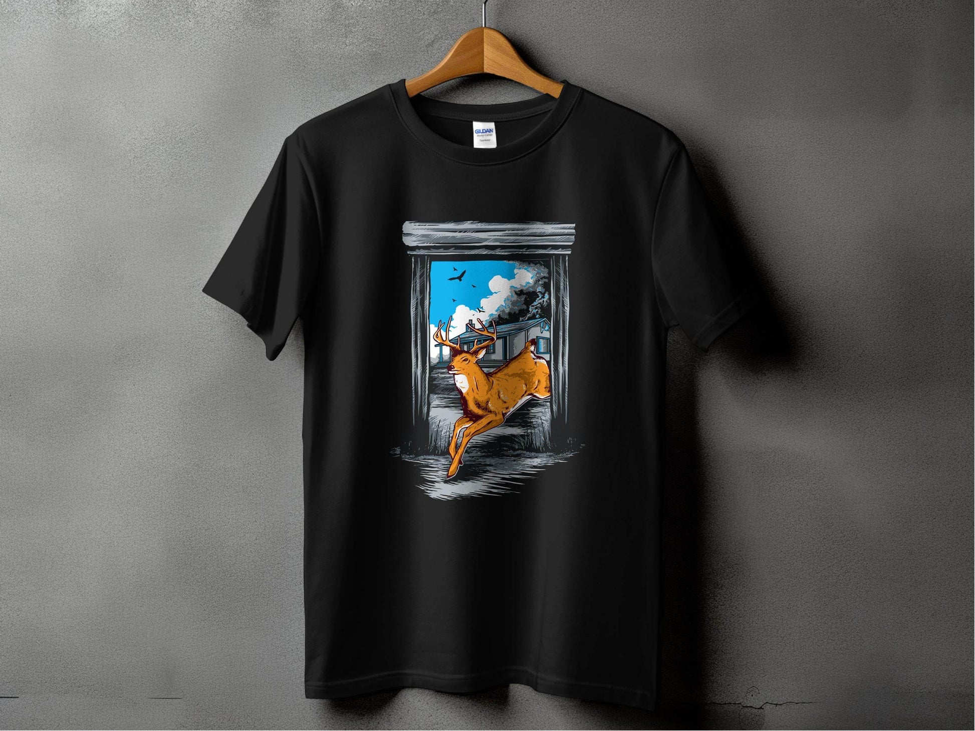 Wildlife Escape Deer Graphic T-Shirt - Design & Vybe